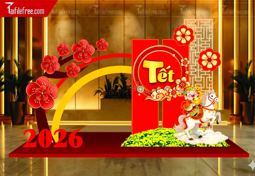 Mẫu Background Chúc Mừng Năm Mới Năm Chào Xuân Bính Ngọ _PT941