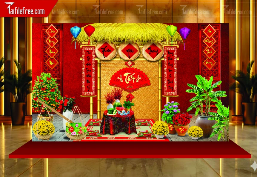 Mẫu Phông Nền Chúc Mừng Năm Mới Năm Chào Xuân Bính Ngọ _PT944