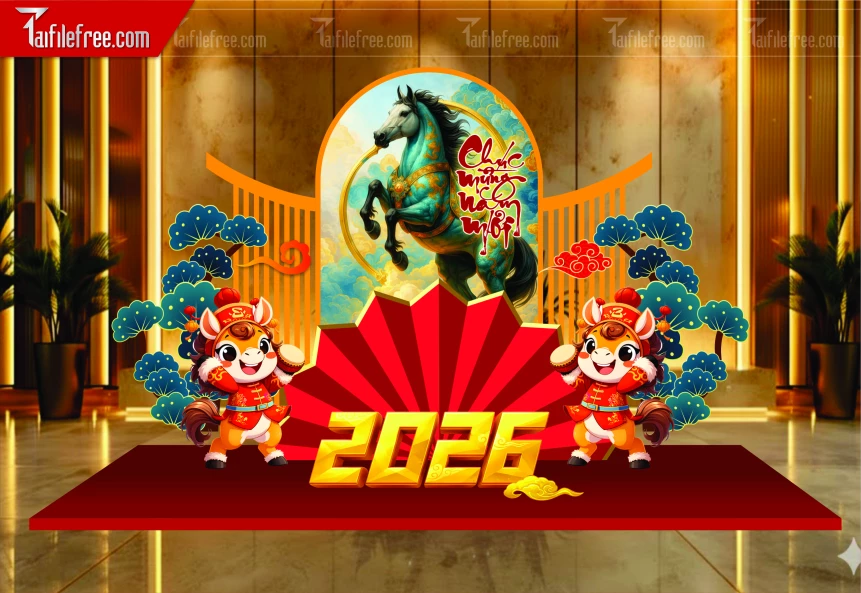 Mẫu Background Chúc Mừng Năm Mới Năm Chào Xuân Bính Ngọ _PT945