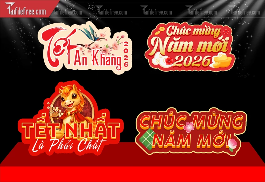 Mẫu Hashtag Chúc Mừng Năm Mới Năm Chào Xuân Bính Ngọ _PT948