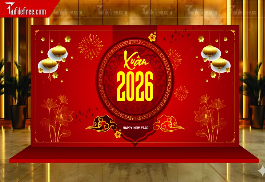 Mẫu Phông Nền Chúc Mừng Năm Mới Năm Chào Xuân Bính Ngọ _PT950