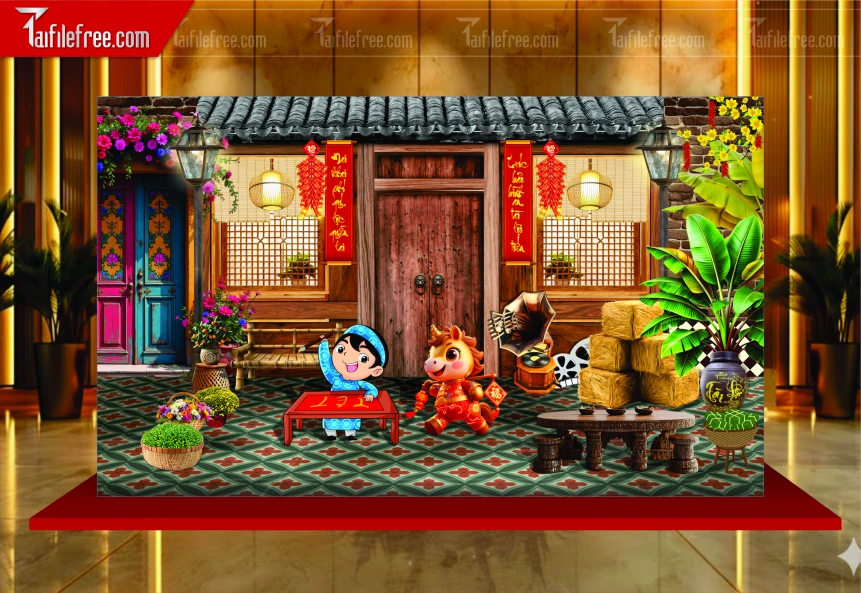 Mẫu Phông Nền Chúc Mừng Năm Mới Năm Chào Xuân Bính Ngọ _PT964