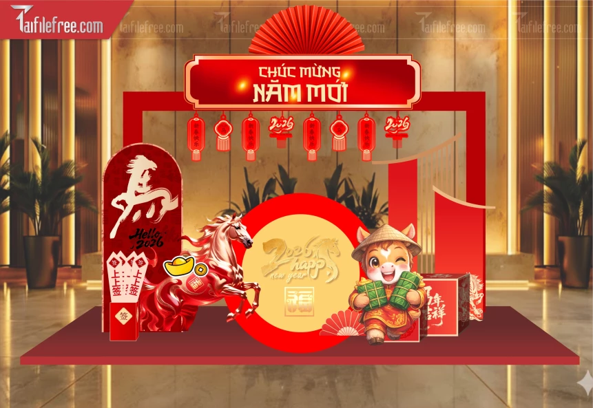 Mẫu Phông Nền Chúc Mừng Năm Mới Năm Chào Xuân Bính Ngọ _PT968