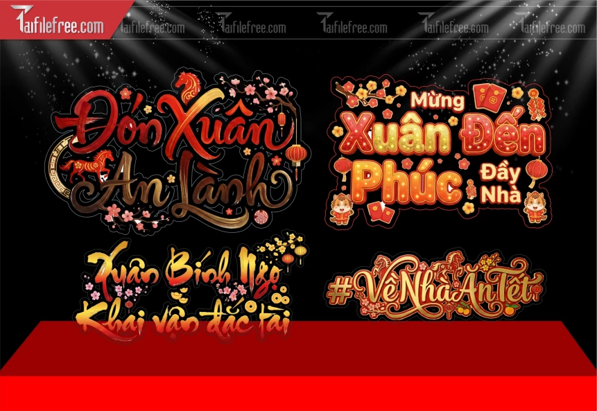 Mẫu Hashtag Chúc Mừng Năm Mới Năm Chào Xuân Bính Ngọ _PT973