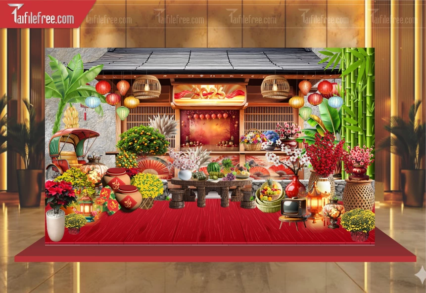 Mẫu Phông Nền Chúc Mừng Năm Mới Năm Chào Xuân Bính Ngọ _PT974