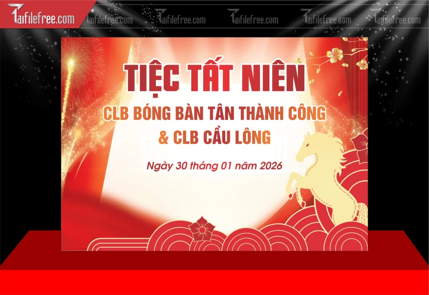 Mẫu Phông Nền Trang Trí Chúc Mừng Năm Mới Năm Chào Xuân Bính Ngọ _.PT980