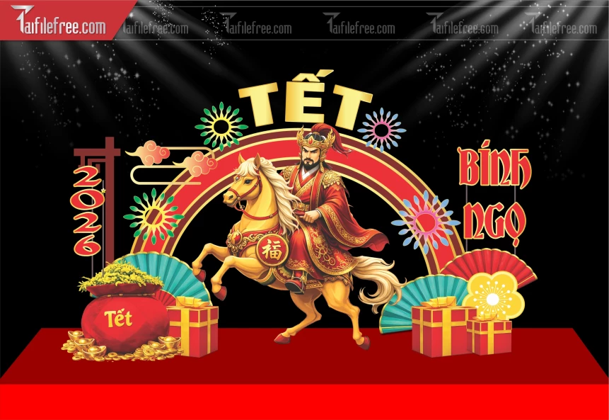 Mẫu Background Chúc Mừng Năm Mới Năm Chào Xuân Bính Ngọ _.PT984