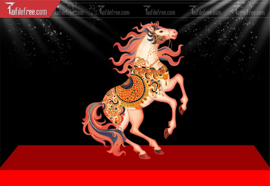 File Vertor Ngựa Trang Trí  Tết Năm 2026 Đẹp_PT988