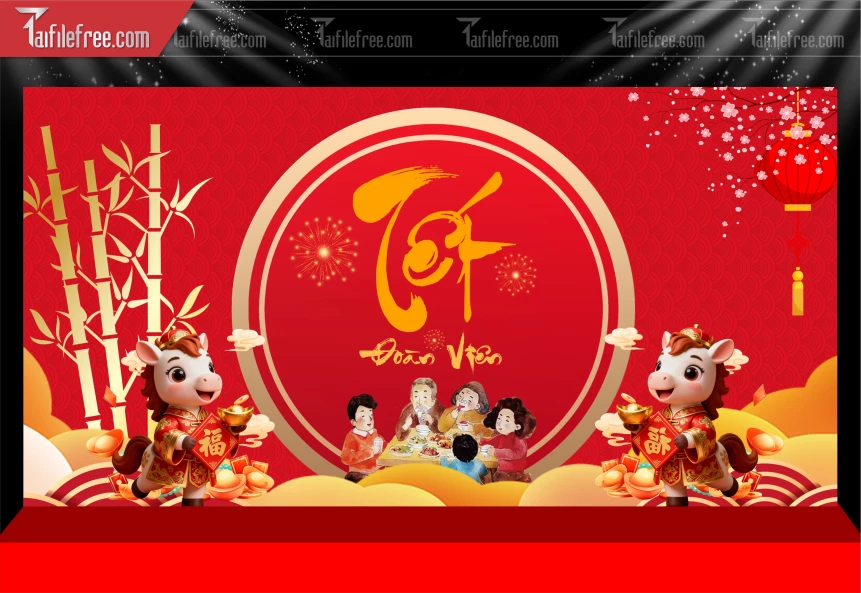 Mẫu Phông Nền Chúc Mừng Năm Mới Năm Chào Xuân Bính Ngọ _.PT993