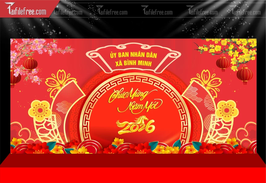 Mẫu Phông Nền Chúc Mừng Năm Mới Năm Chào Xuân Bính Ngọ _.PT999