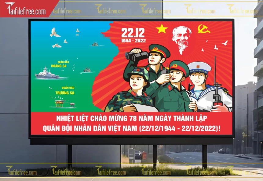 Poster  Kỷ Niệm Ngày Thành Lập Quân đội Nhân Dân_QD15