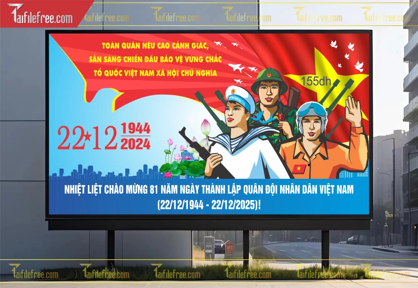 Poster  Kỷ Niệm Ngày Thành Lập Quân đội Nhân Dân_QD16