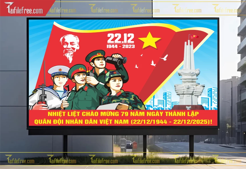 Poster  Kỷ Niệm Ngày Thành Lập Quân đội Nhân Dân_QD17