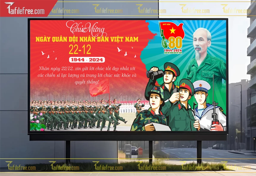 Poster  Kỷ Niệm Ngày Thành Lập Quân đội Nhân Dân_QD19