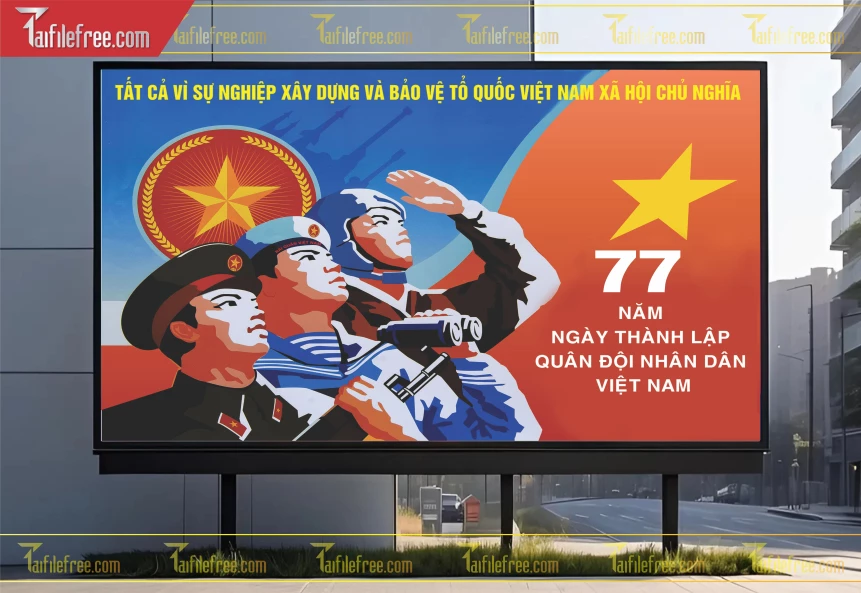 Poster  Kỷ Niệm Ngày Thành Lập Quân đội Nhân Dân_QD21