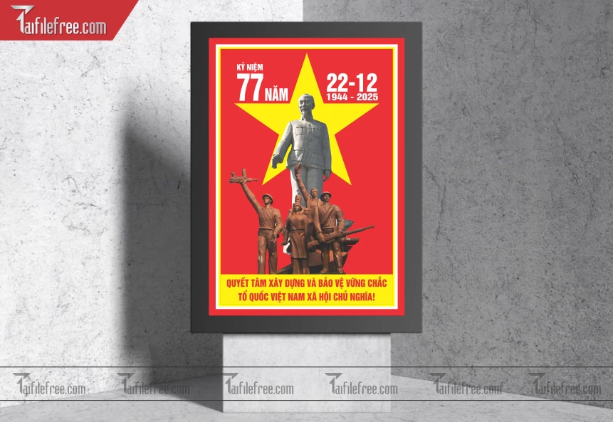 Poster  Kỷ Niệm Ngày Thành Lập Quân đội Nhân Dân_QD25