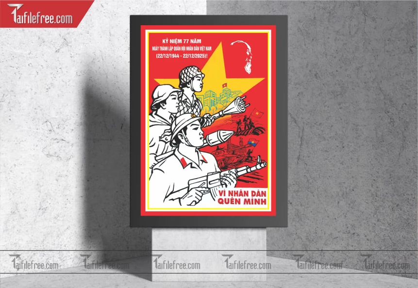 Poster  Kỷ Niệm Ngày Thành Lập Quân đội Nhân Dân_QD28