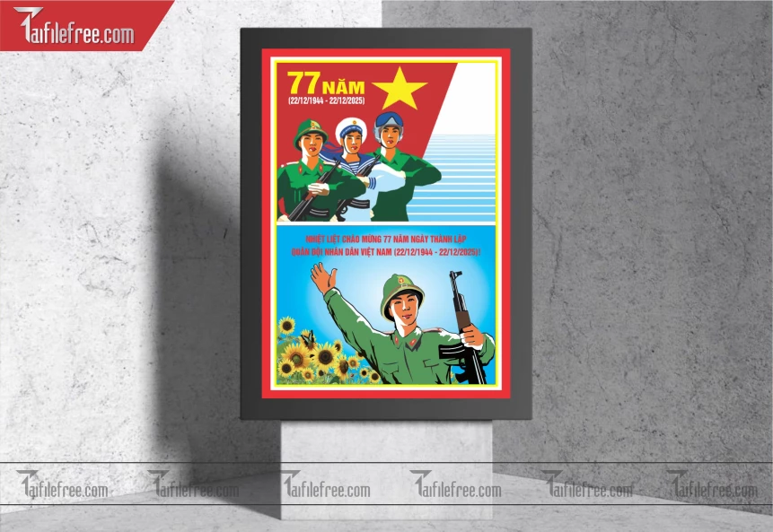Poster  Kỷ Niệm Ngày Thành Lập Quân đội Nhân Dân_QD30