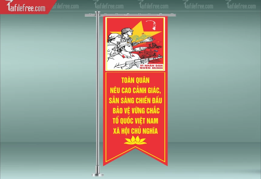 Phướn  Kỷ Niệm Ngày Thành Lập Quân đội Nhân Dân_QD31