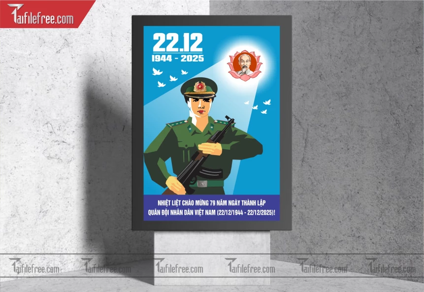 Poster  Kỷ Niệm Ngày Thành Lập Quân đội Nhân Dân_QD37