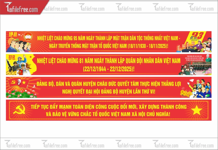 Băng Rôn Kỷ Niệm Ngày Thành Lập Quân đội Nhân Dân_QD38