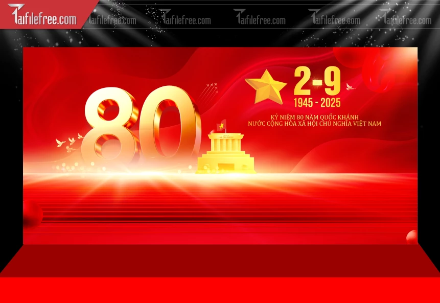 Background Lễ Quốc Khánh Ngày Độc Lập 2/9 QK102