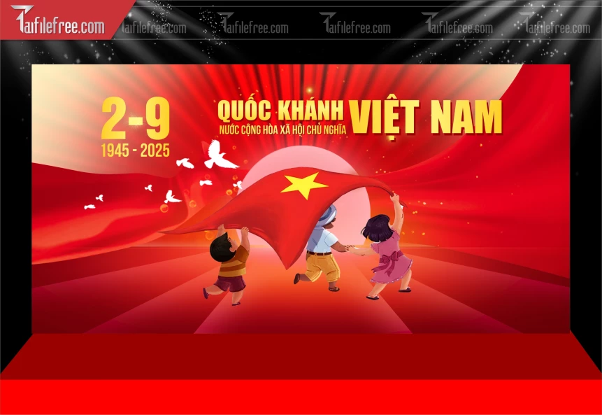 Background Lễ Quốc Khánh Ngày Độc Lập 2/9 QK104