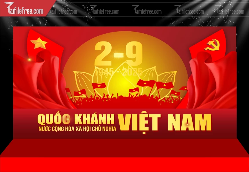 Background Lễ Quốc Khánh Ngày Độc Lập 2/9 QK106