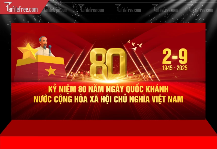 Background Lễ Quốc Khánh Ngày Độc Lập 2/9 QK108