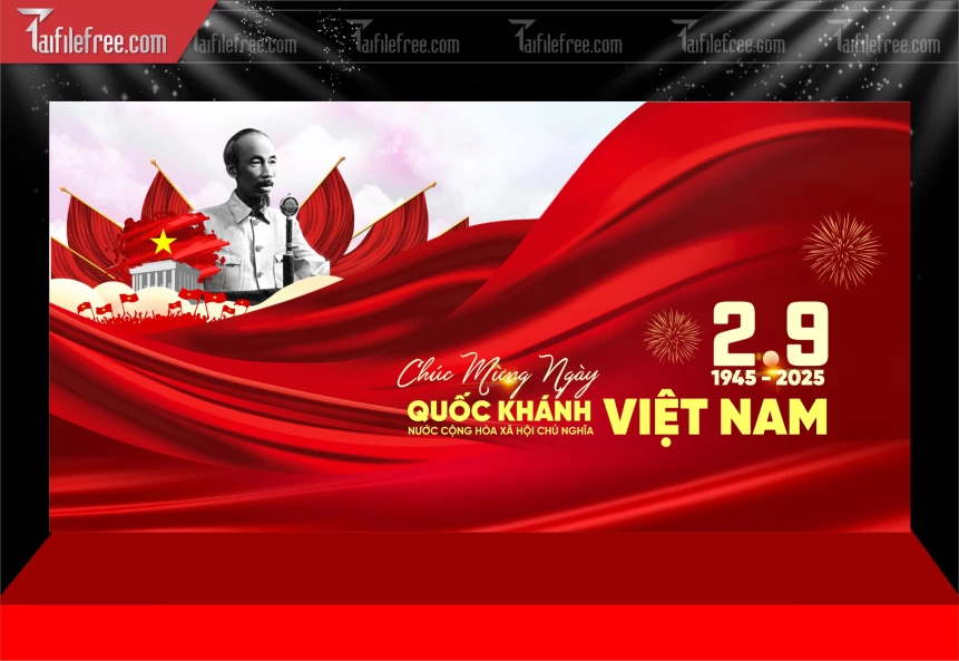 Background Lễ Quốc Khánh Ngày Độc Lập 2/9 QK109