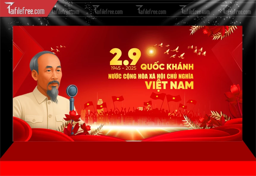 Background Lễ Quốc Khánh Ngày Độc Lập 2/9 QK111