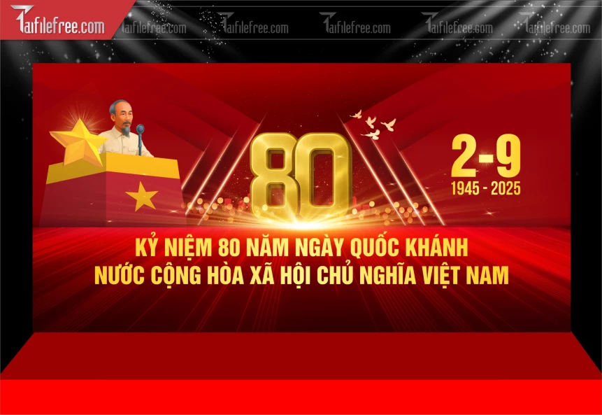 Background Lễ Quốc Khánh Ngày Độc Lập 2/9 QK112