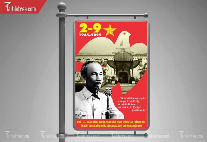 Poster Lễ Quốc Khánh Ngày Độc Lập 2/9 QK121