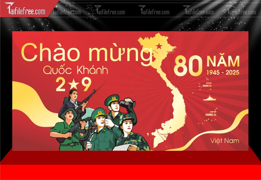 Phông Nền Lễ Quốc Khánh Ngày Độc Lập 2/9 QK131