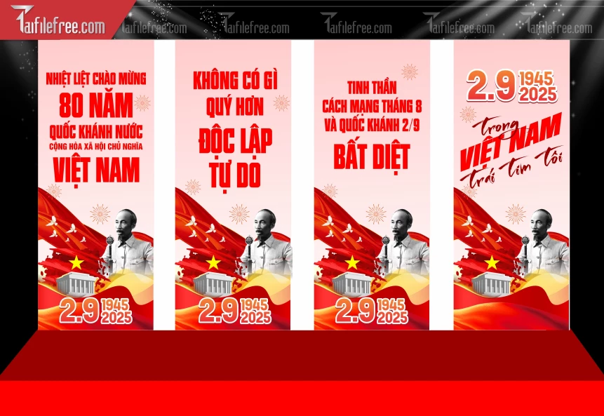 Poster Lễ Quốc Khánh Ngày Độc Lập 2/9 QK134