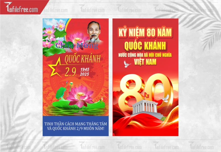 Banner, Poster Kỷ Niệm Quốc Khánh Ngày Độc Lập 80 Năm QK61