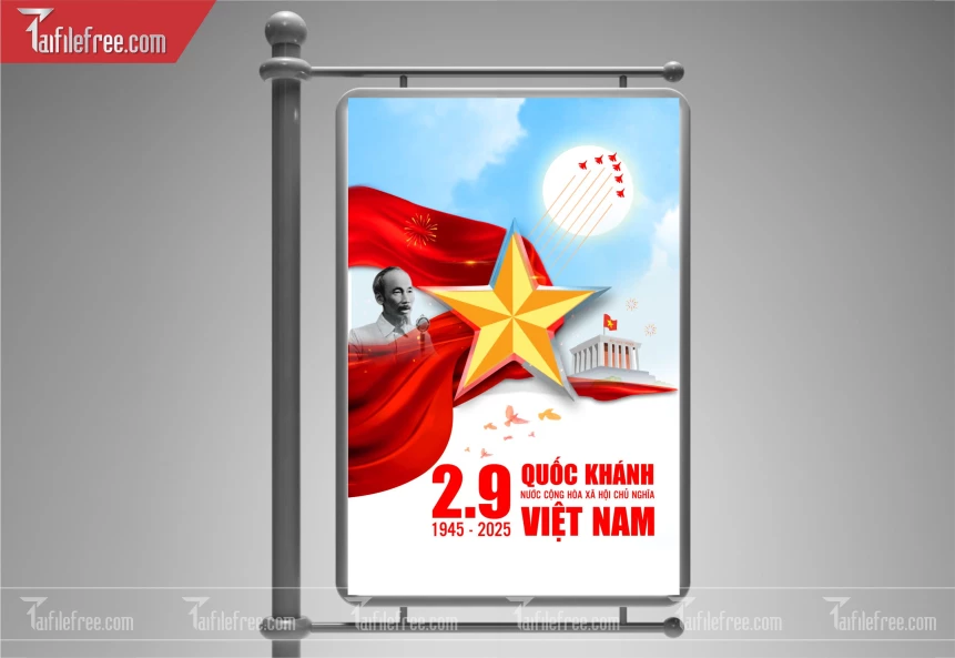 Poster Lễ Quốc Khánh Ngày Độc Lập 2/9 QK63