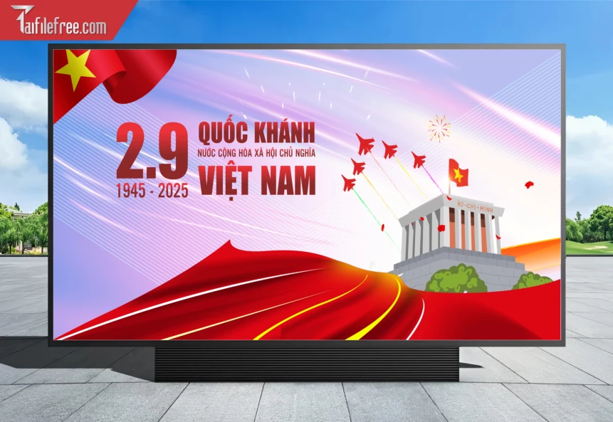 Background Nghĩ Lễ Quốc Khánh Ngày Độc Lập 2/9 QK64