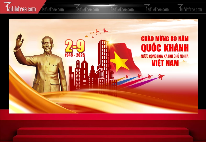 Background Lễ Quốc Khánh Ngày Độc Lập 2/9 QK93