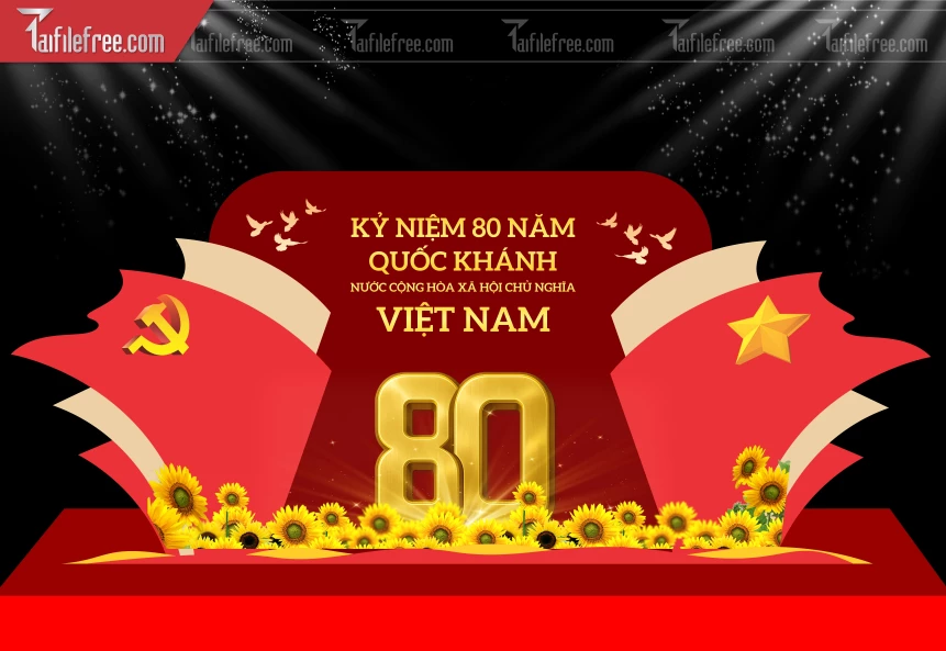 Background Lễ Quốc Khánh Ngày Độc Lập 2/9 QK96