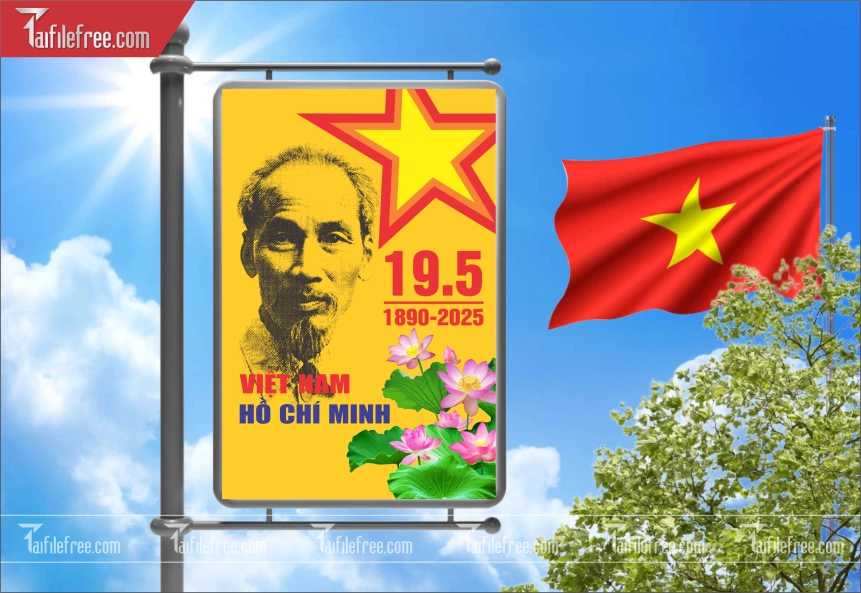 Poster kỷ Niệm Ngày Sinh Bác Hồ S90