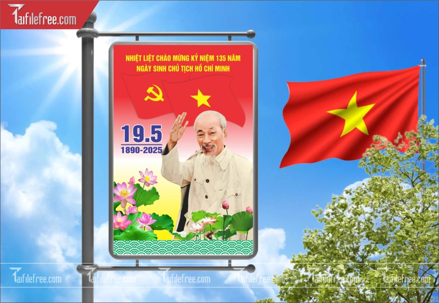 Poster kỷ Niệm Ngày Sinh Bác Hồ S91