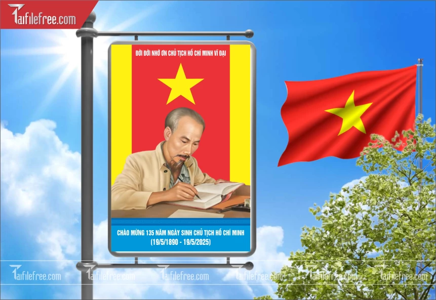 Poster kỷ Niệm Ngày Sinh Bác Hồ S93