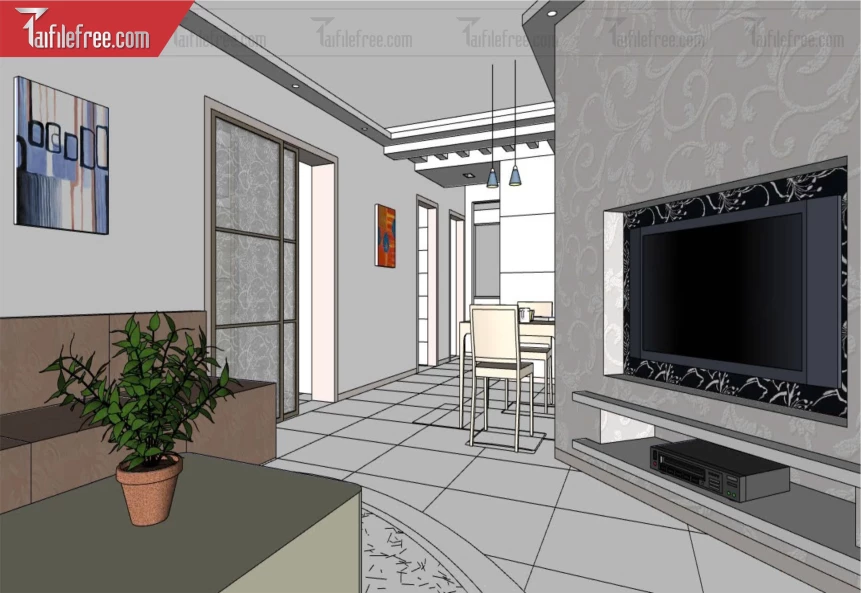 File 3D Sketchup Phòng Khách_SK556