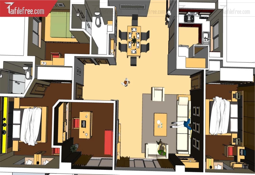 File 3D Sketchup Phong Cảnh Nội Thất Nhà_SK602