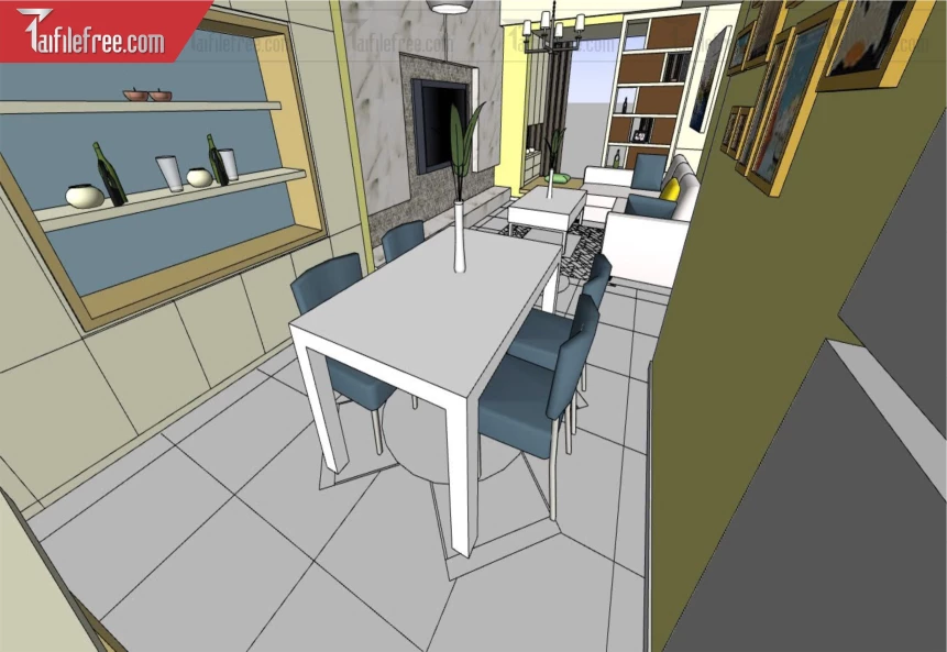 File 3D Sketchup Phòng Khách _SK625