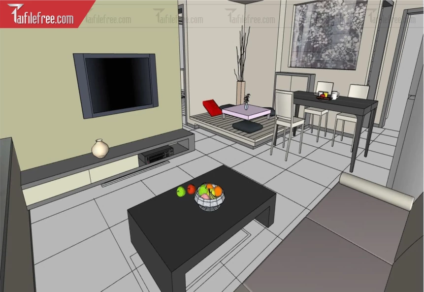 File 3D Sketchup Phòng Khách _SK627