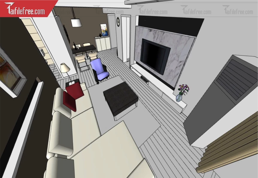 File 3D Sketchup Phòng Khách_SK634