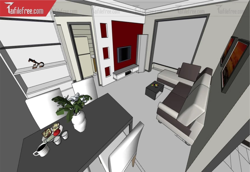 File 3D Sketchup Phòng Khách_SK638