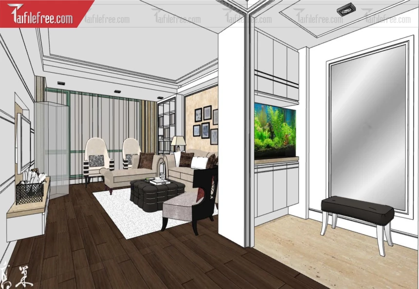 File 3D Sketchup Phòng Khách_SK640